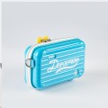 Luggage style cosmetic bag